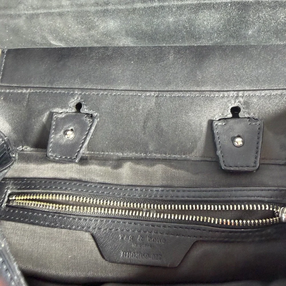 Rag & Bone Walker Black Leather Backpack Tote Bag RB02939-017